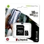 CARTAO MICRO SD 16GB+ADAPT SD CLASSE 10 100MB/S KINGSTON LA - 2006.2501