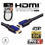 CABO HDMI MACHO-MACHO  3,0 METROS V2.1 GOLD 8K - 2210.0652