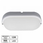 Plafon Aplique Oval Branco 180mm LED 12w Branco Frio - 2105.0652